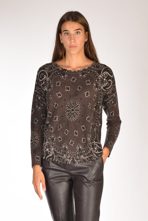 Kujten Maglia Melabandana Marrone Donna