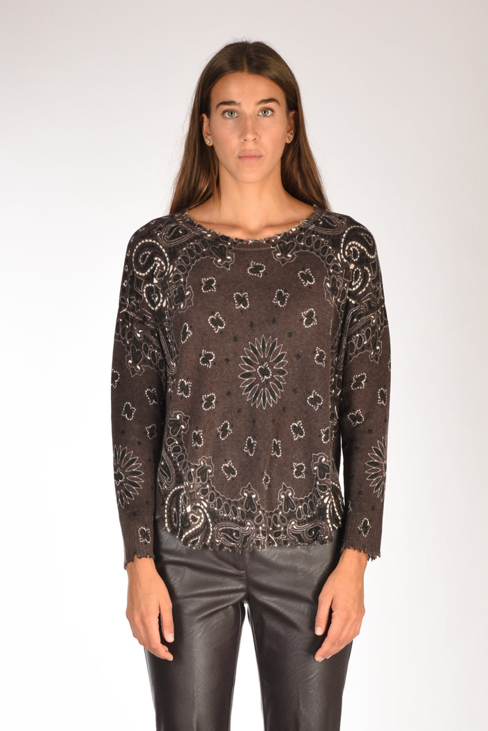Kujten Maglia Melabandana Marrone Donna - 2