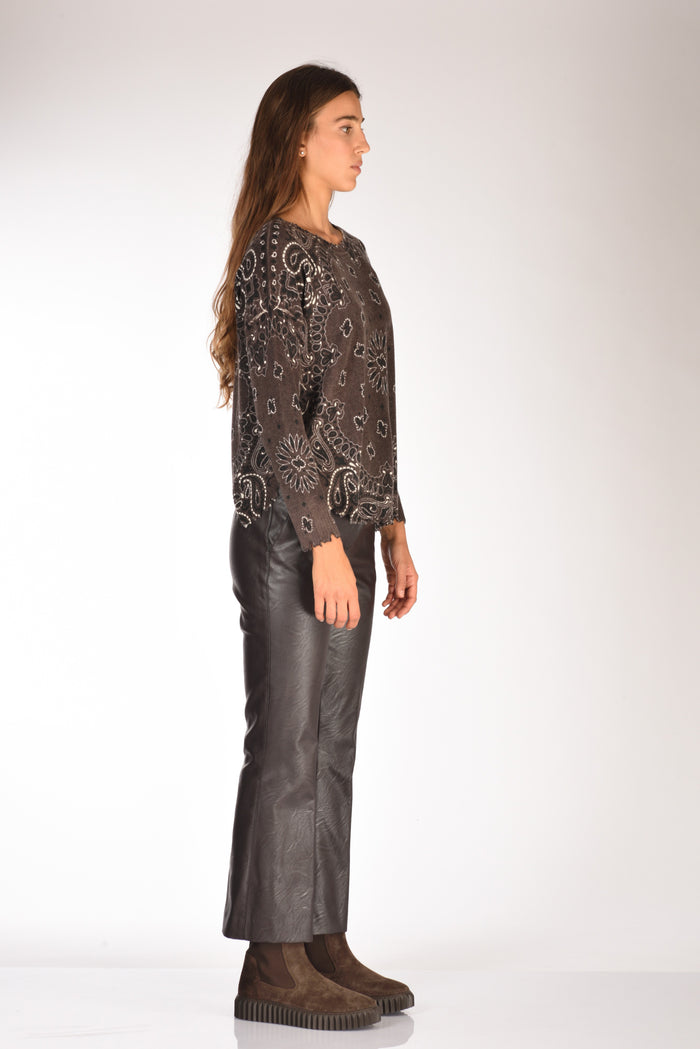 Kujten Maglia Melabandana Marrone Donna - 4