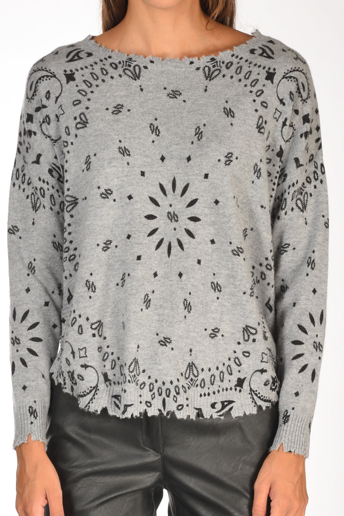 Kujten Maglia Melabandana Grigio Chiaro Donna - 3