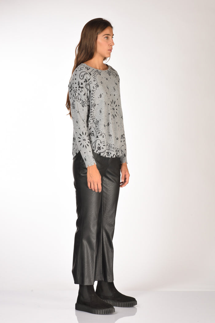 Kujten Maglia Melabandana Grigio Chiaro Donna - 4
