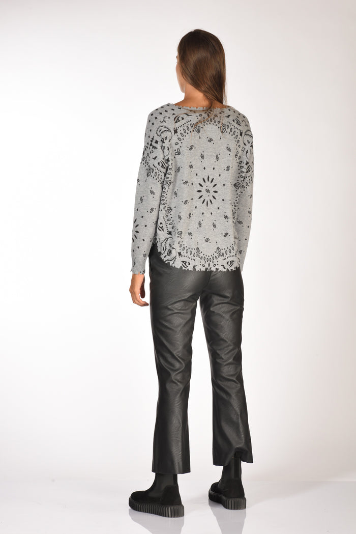 Kujten Maglia Melabandana Grigio Chiaro Donna - 5