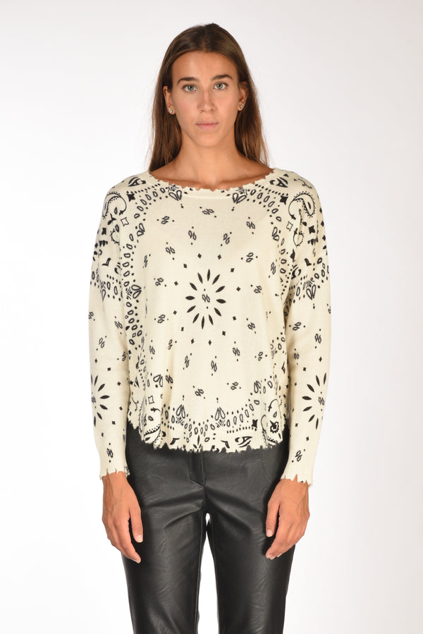 Kujten Maglia Melabandana Bianco Donna-2