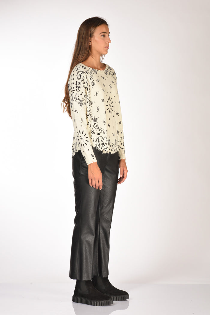 Kujten Maglia Melabandana Bianco Donna - 4