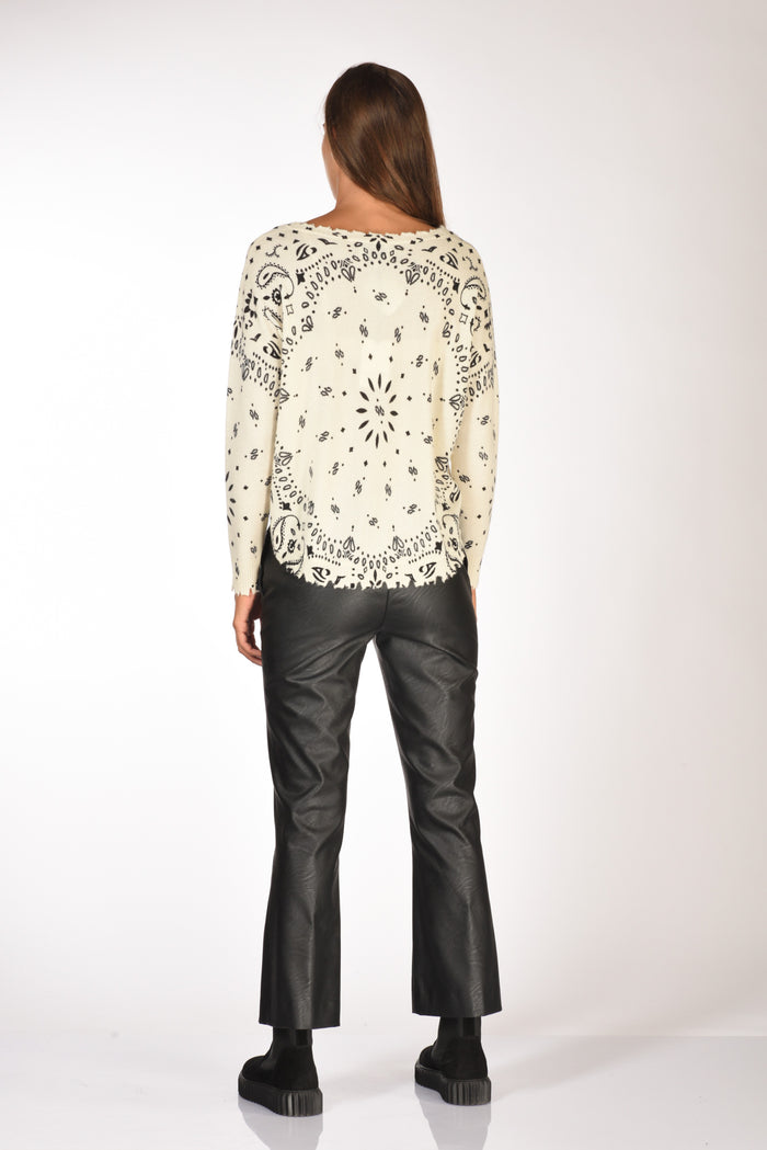 Kujten Maglia Melabandana Bianco Donna - 5