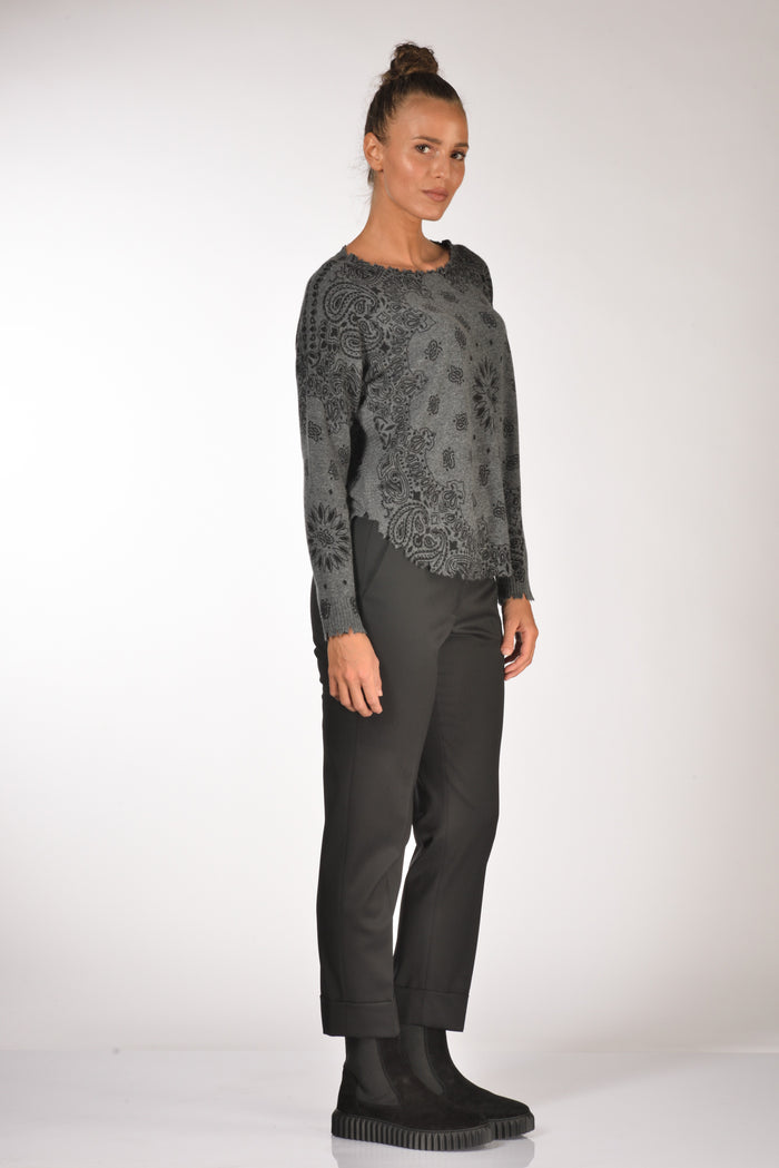 Kujten Maglia Melabandana Grigio Donna - 4