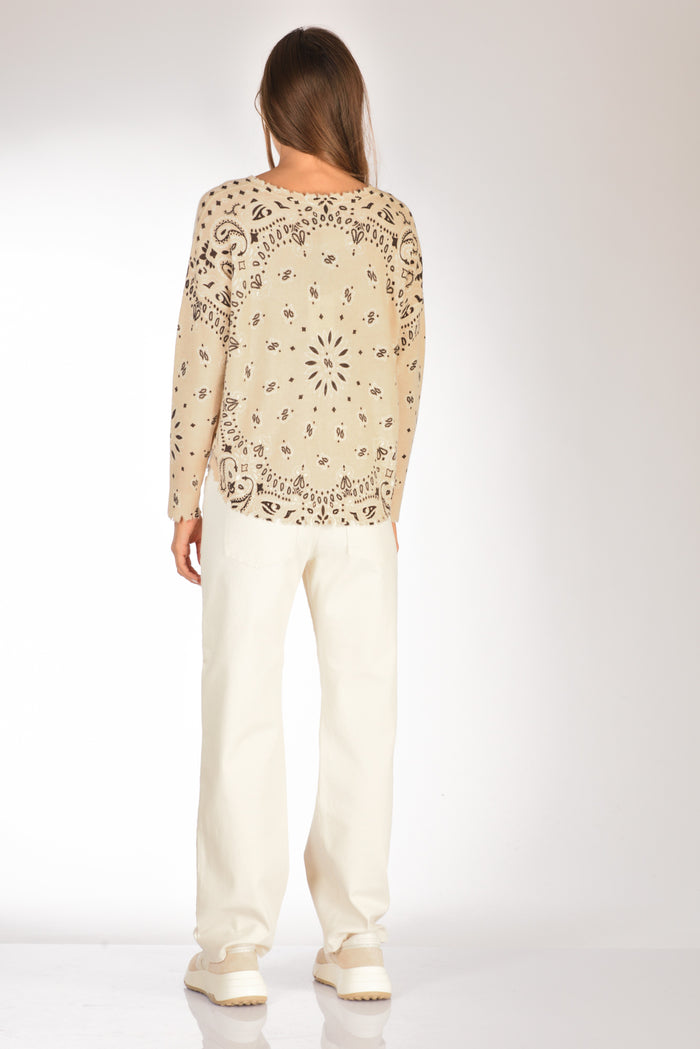 Kujten Maglia Melabandana Marrone/beige Donna - 5