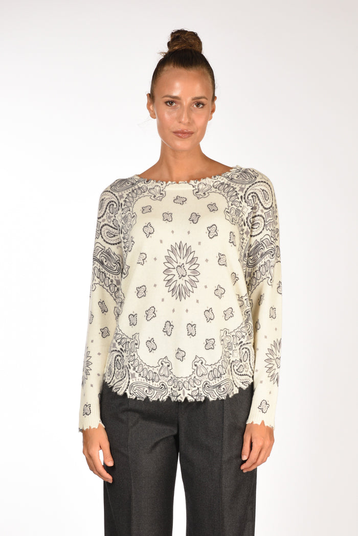 Kujten Maglia Melabandana Bianco/grigio Donna - 2