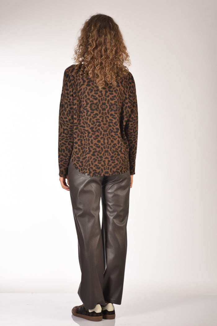 Kujten Maglia Maleah Marrone Donna - 5