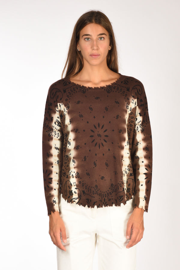Kujten Maglia Mela Abba Marrone Donna-2