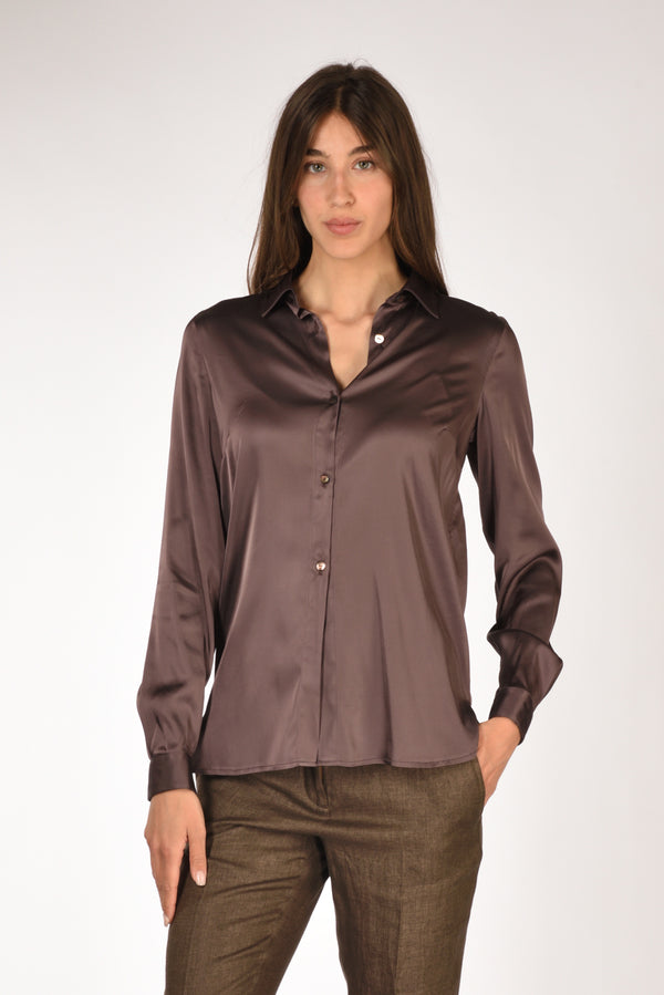 Gabriele Bellini Camicia Colletto Marrone Donna