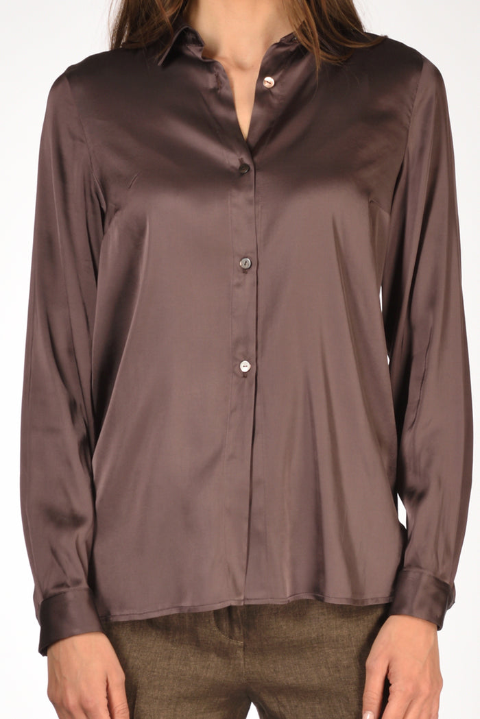 Gabriele Bellini Camicia Colletto Marrone Donna - 3