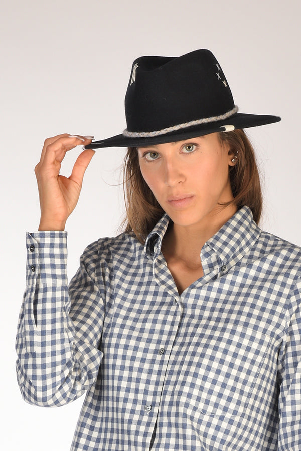 The Hat Gang Cappello Classico Blu Donna-2