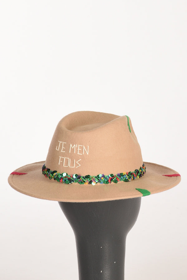 The Hat Gang Cappello Classico Beige/verde Donna