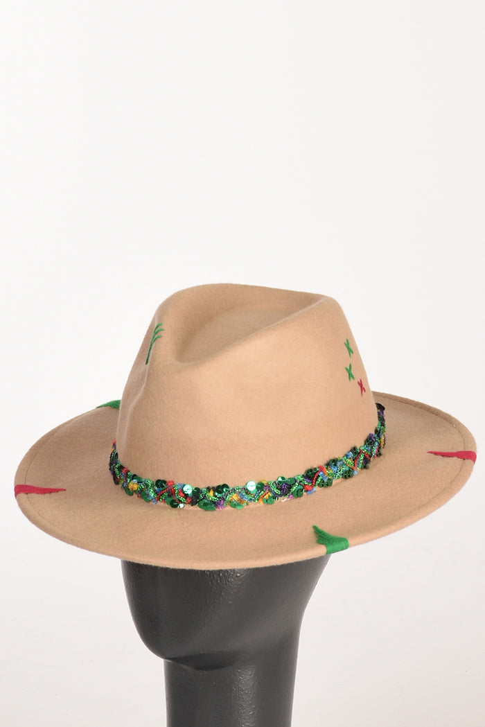 The Hat Gang Cappello Classico Beige/verde Donna - 2
