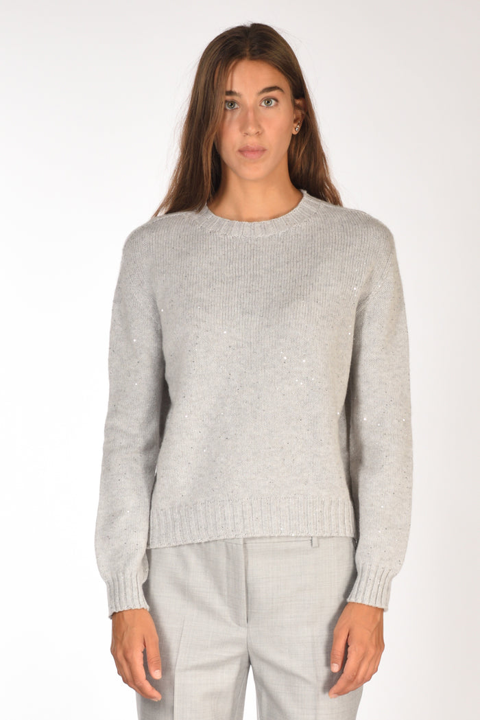 Five Maglia Giro Grigio Donna - 2