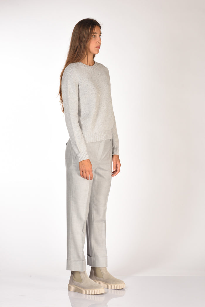 Five Maglia Giro Grigio Donna - 4