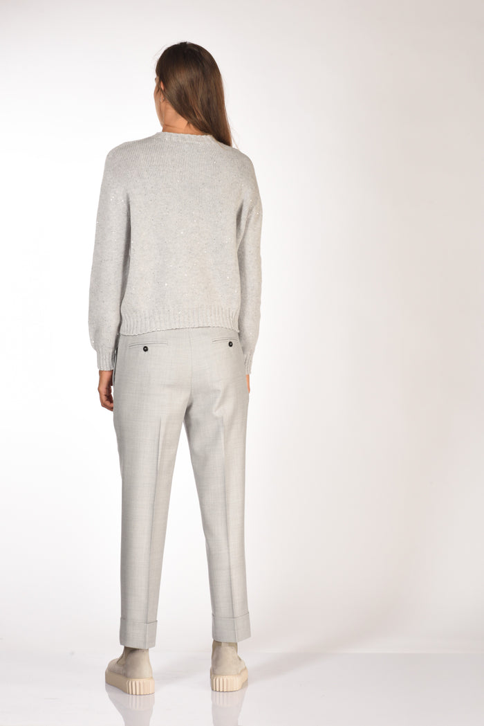 Five Maglia Giro Grigio Donna - 5