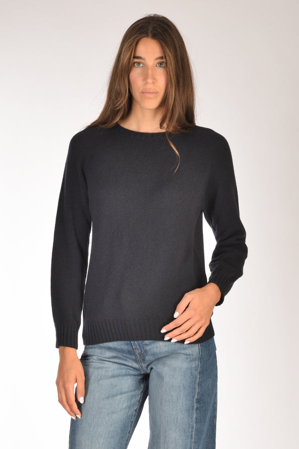 Five Maglia Girocollo Blu Scuro Donna