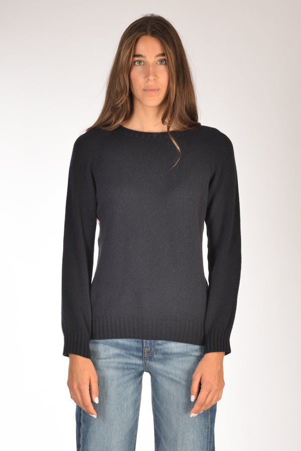Five Maglia Girocollo Blu Scuro Donna-2