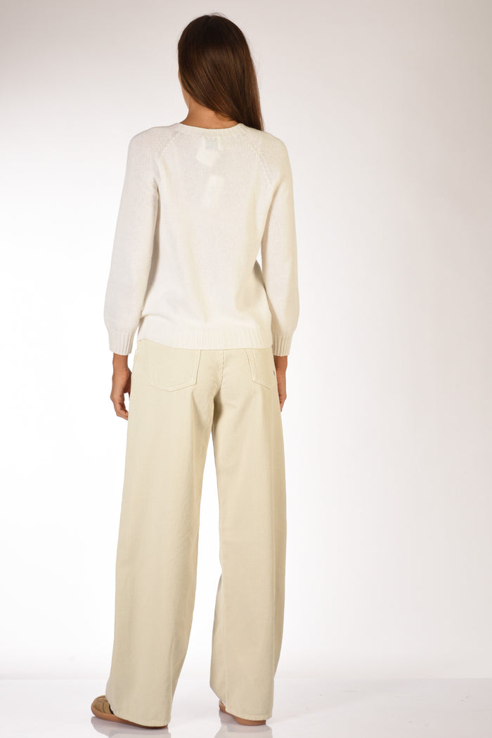 Five Maglia Girocollo Bianco Donna - 5