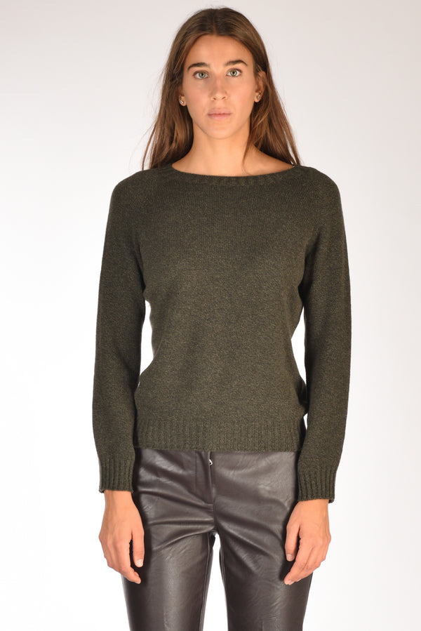 Five Maglia Girocollo Verde Mel/ Donna-2