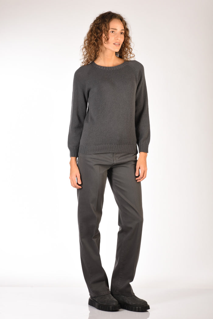 Five Maglia Girocollo Grigio Asfalto Donna - 4