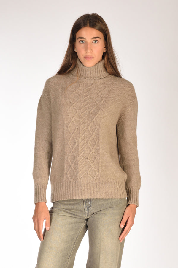 Five Collo Alto Marrone Chiaro Donna