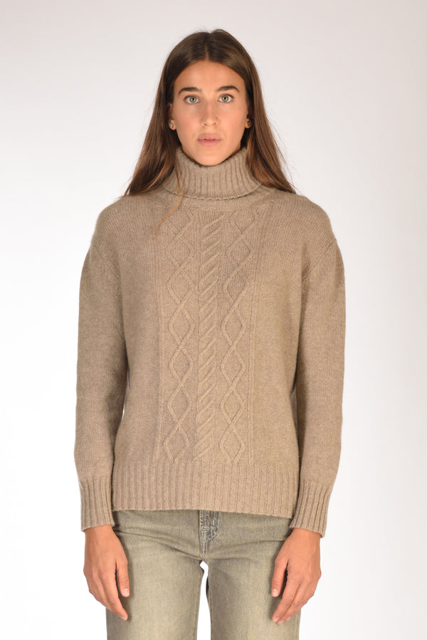Five Collo Alto Marrone Chiaro Donna-2