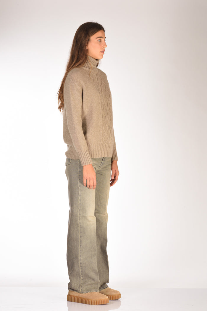 Five Collo Alto Marrone Chiaro Donna - 4
