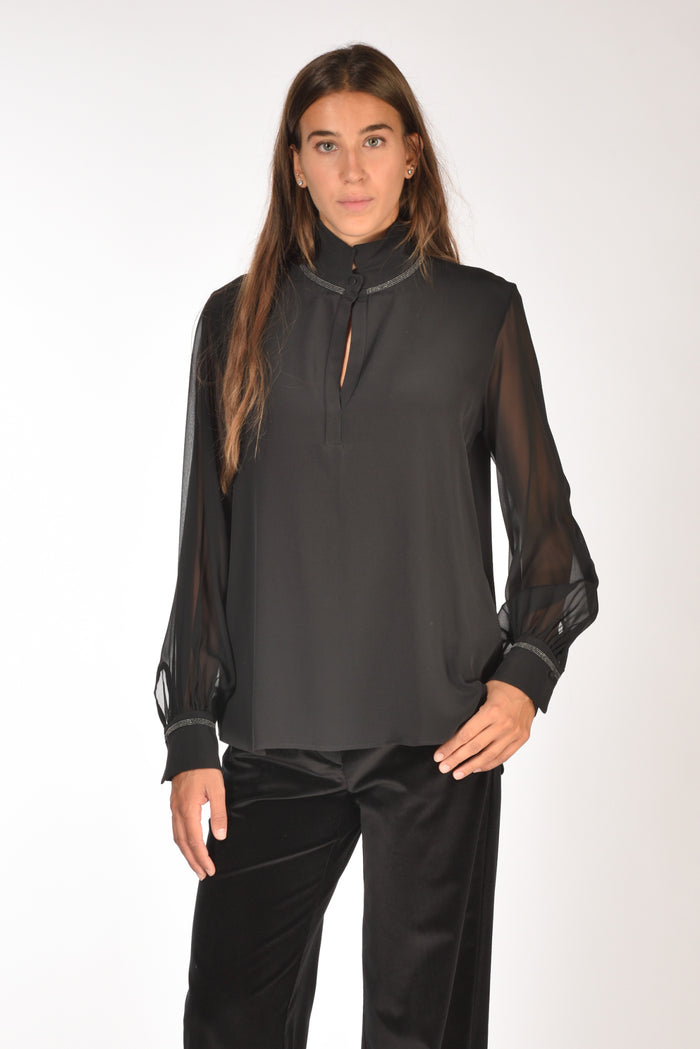 Her Shirt Camicia Cioccolata Nero Donna - 1
