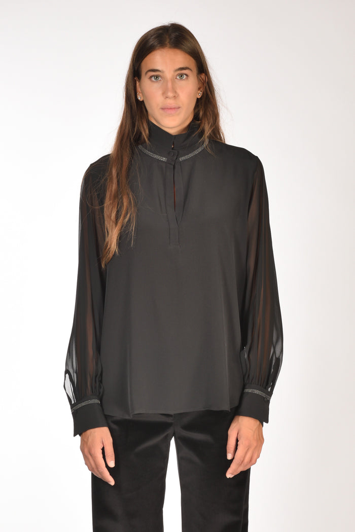 Her Shirt Camicia Cioccolata Nero Donna - 2
