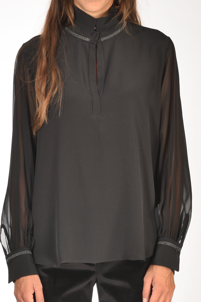 Her Shirt Camicia Cioccolata Nero Donna - 3