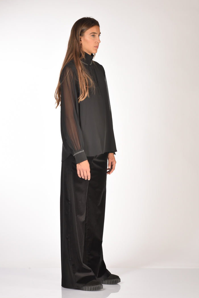 Her Shirt Camicia Cioccolata Nero Donna - 4