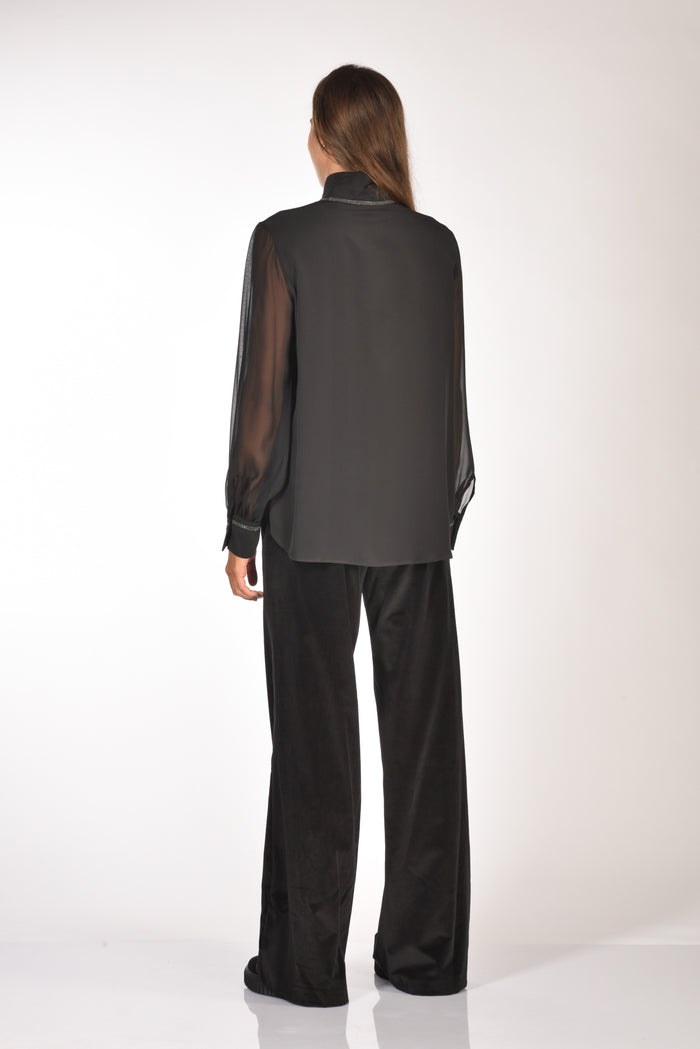 Her Shirt Camicia Cioccolata Nero Donna - 5
