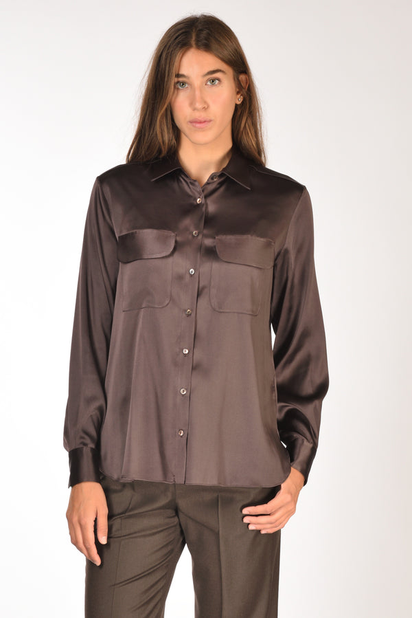 Her Shirt Camicia Budino Marrone Donna