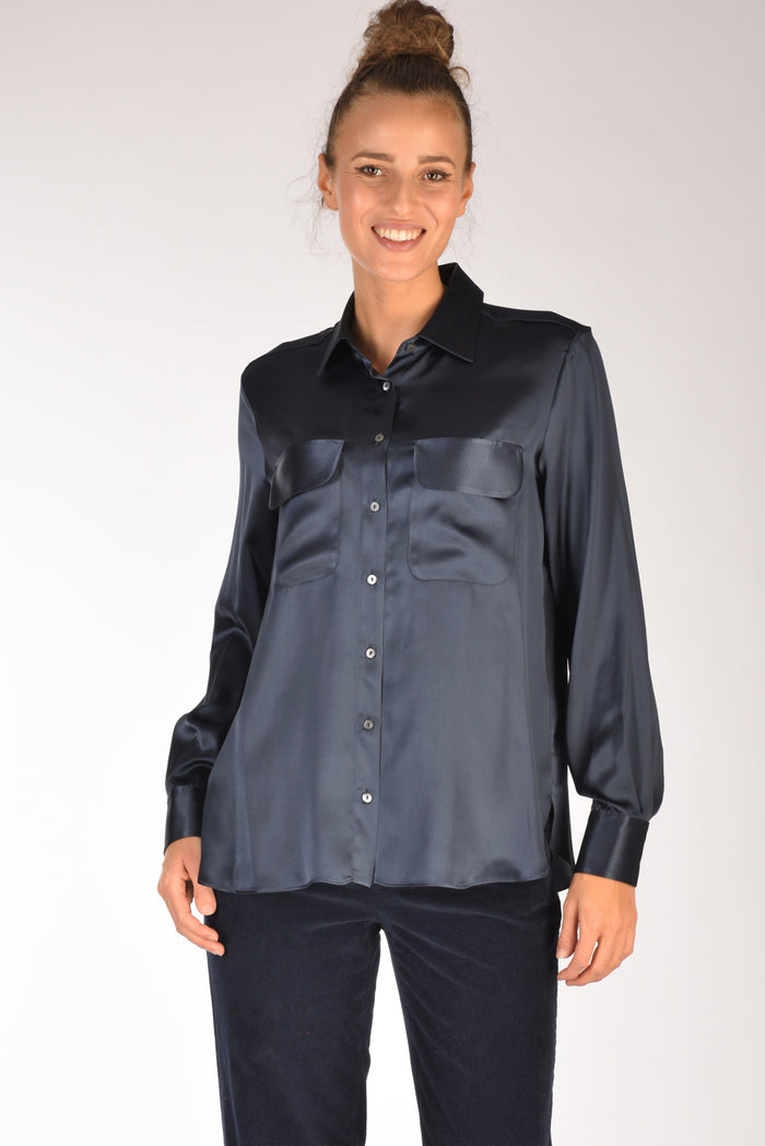 Her Shirt Camicia Budino Blu Donna - 1