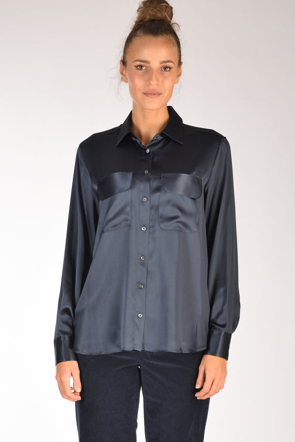 Her Shirt Camicia Budino Blu Donna-2