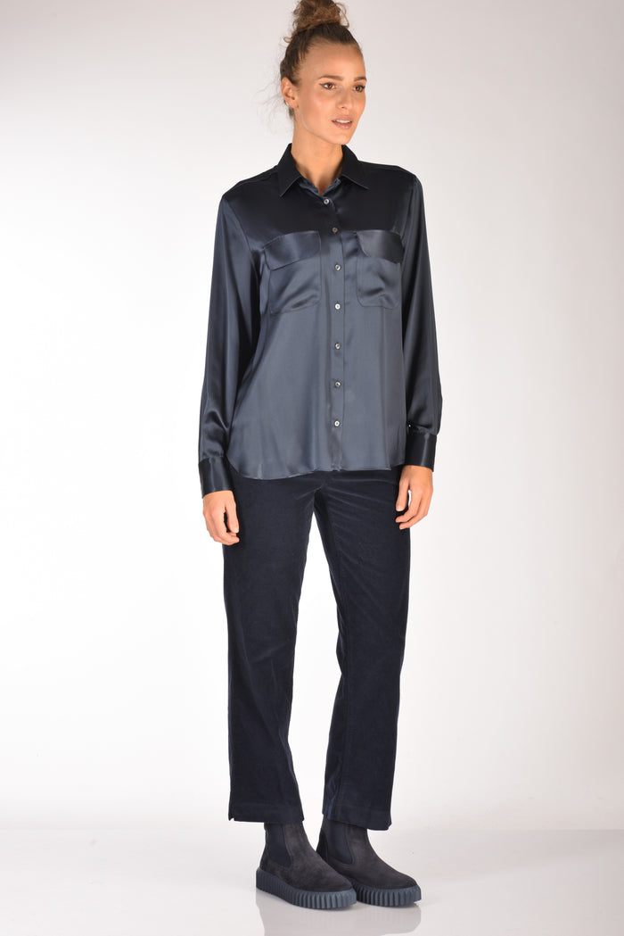 Her Shirt Camicia Budino Blu Donna - 4