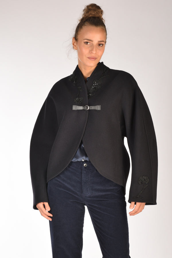 Forte Forte Caban Stondato Blu Donna