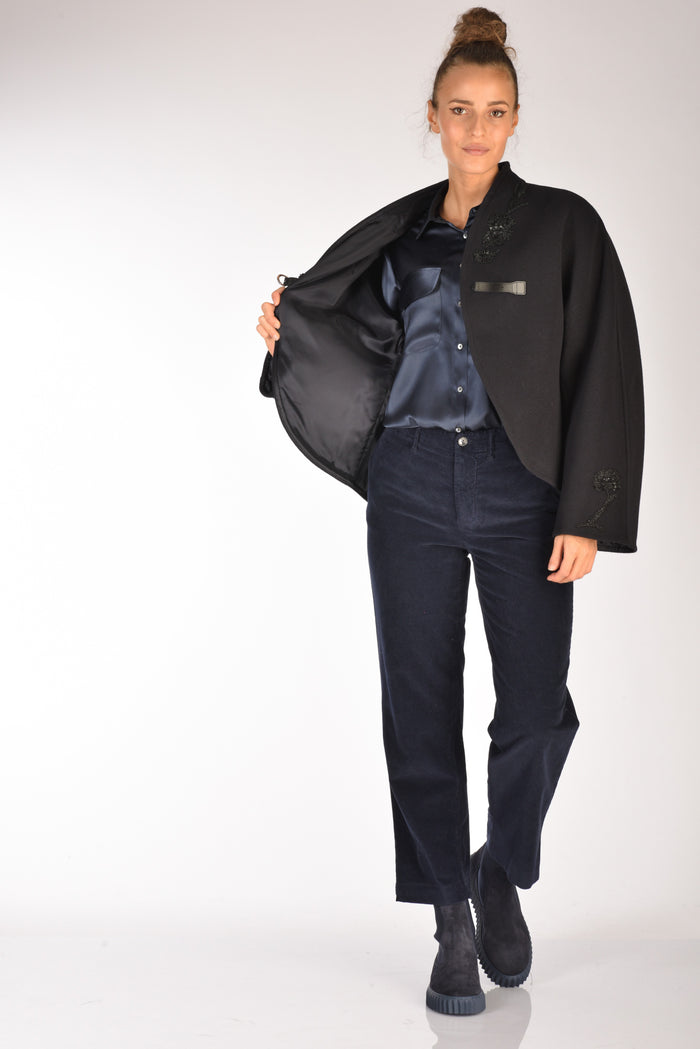 Forte Forte Caban Stondato Blu Donna - 6