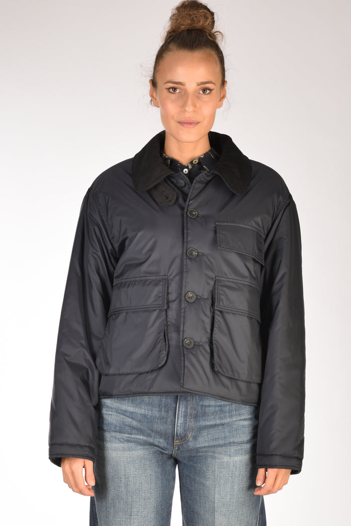Forte Forte Bomber Crop Blu Donna - 2