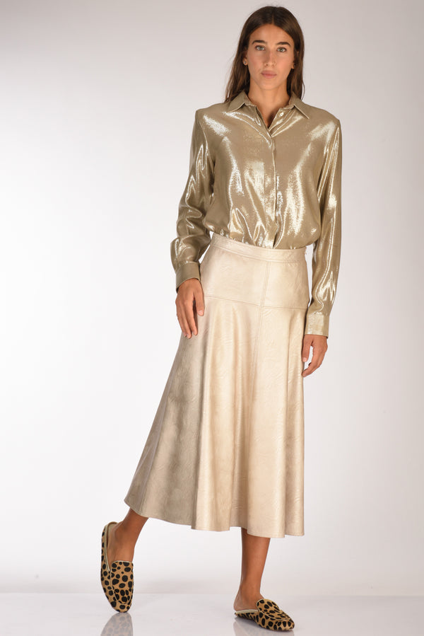 Forte Forte Gonna Svasata Beige Chiaro Donna