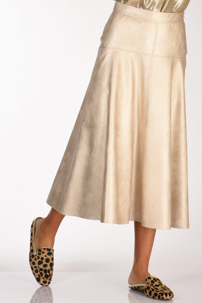 Forte Forte Gonna Svasata Beige Chiaro Donna - 2