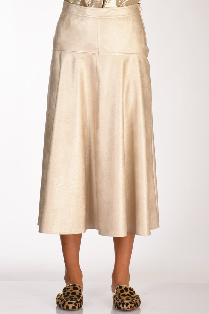 Forte Forte Gonna Svasata Beige Chiaro Donna - 3