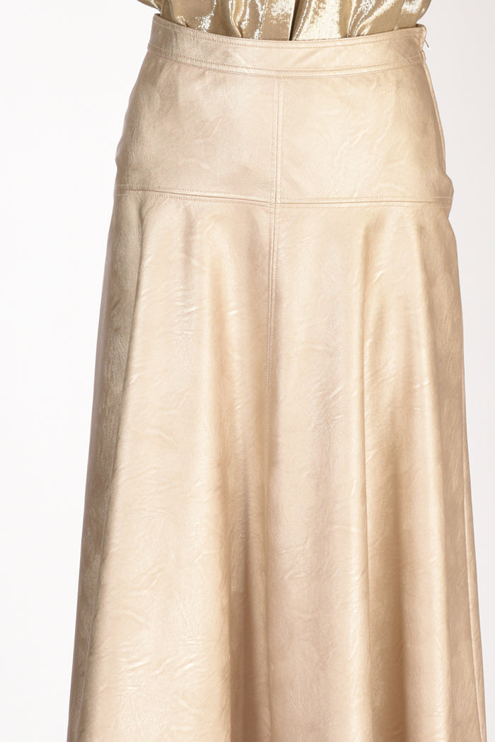 Forte Forte Gonna Svasata Beige Chiaro Donna - 4