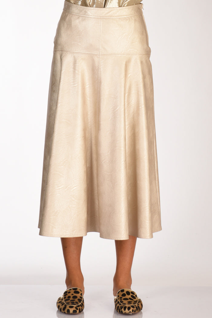 Forte Forte Gonna Svasata Beige Chiaro Donna - 5