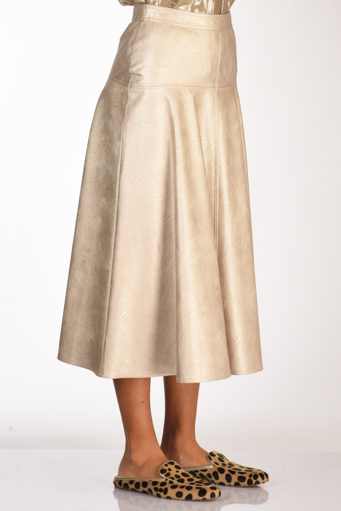 Forte Forte Gonna Svasata Beige Chiaro Donna - 6