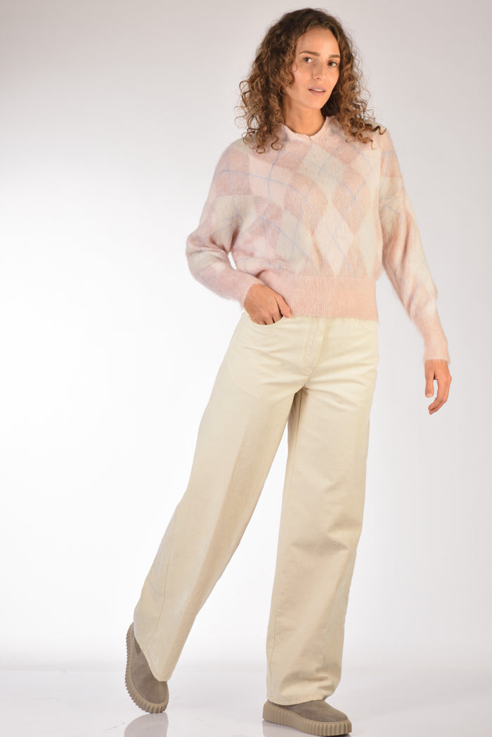Forte Forte Pantalone Denim Bianco Naturale Donna - 2