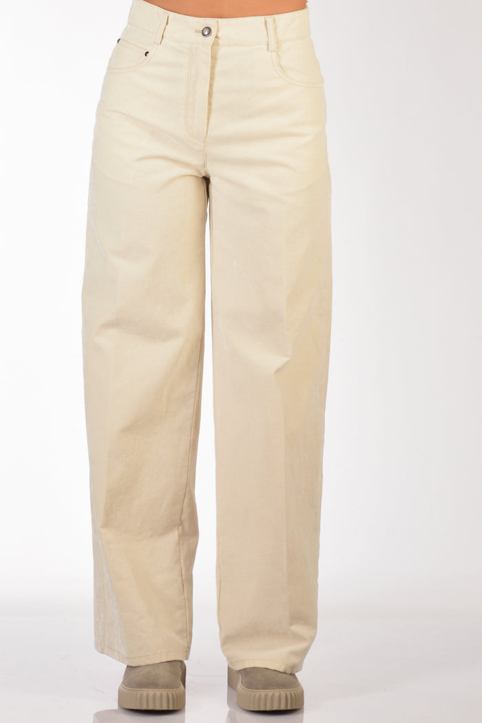 Forte Forte Pantalone Denim Bianco Naturale Donna - 3